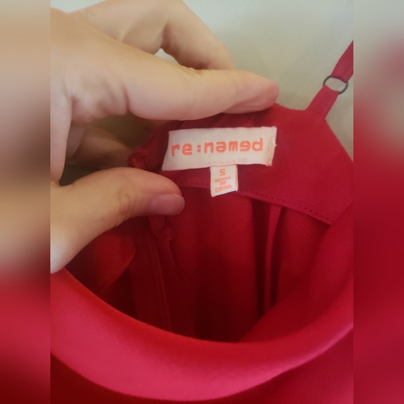 Re:named red silk cowl neck dress size small - Picture 2 of 4